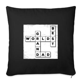 grand-père - Housse de coussin décorative 45 x 45 cm - noir - Devant