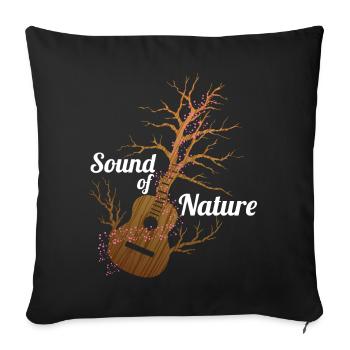 Guitar Sound Nature - Sofa pillowcase 17,3'' x 17,3'' (45 x 45 cm) - black - Front