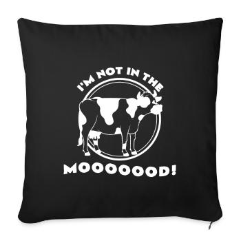 Vache - Housse de coussin décorative 45 x 45 cm - noir - Devant