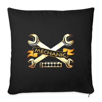 Car mechanic - Sofa pillowcase 17,3'' x 17,3'' (45 x 45 cm) - black - Front