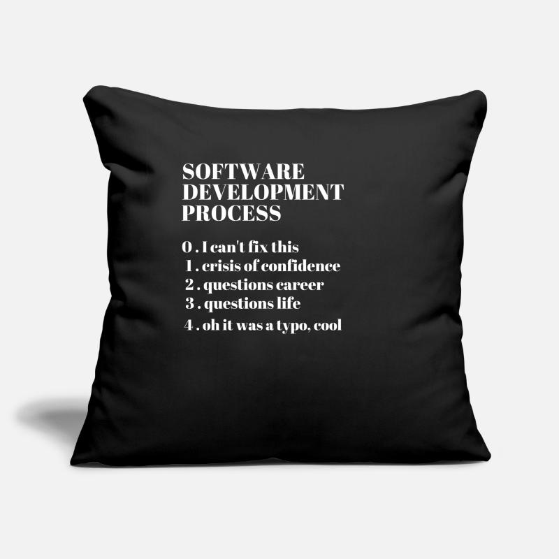 Software Development Funny Coding Programming Housse de coussin décorative 45 x 45 cm