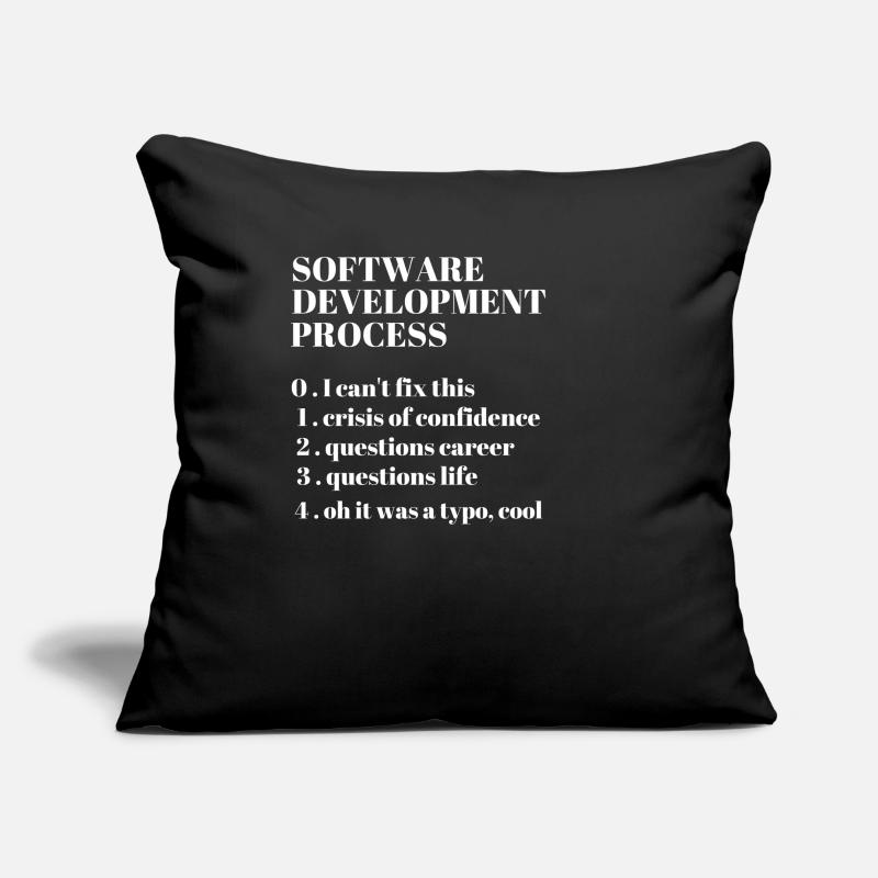 Software Development Funny Coding Programming Housse de coussin décorative 45 x 45 cm