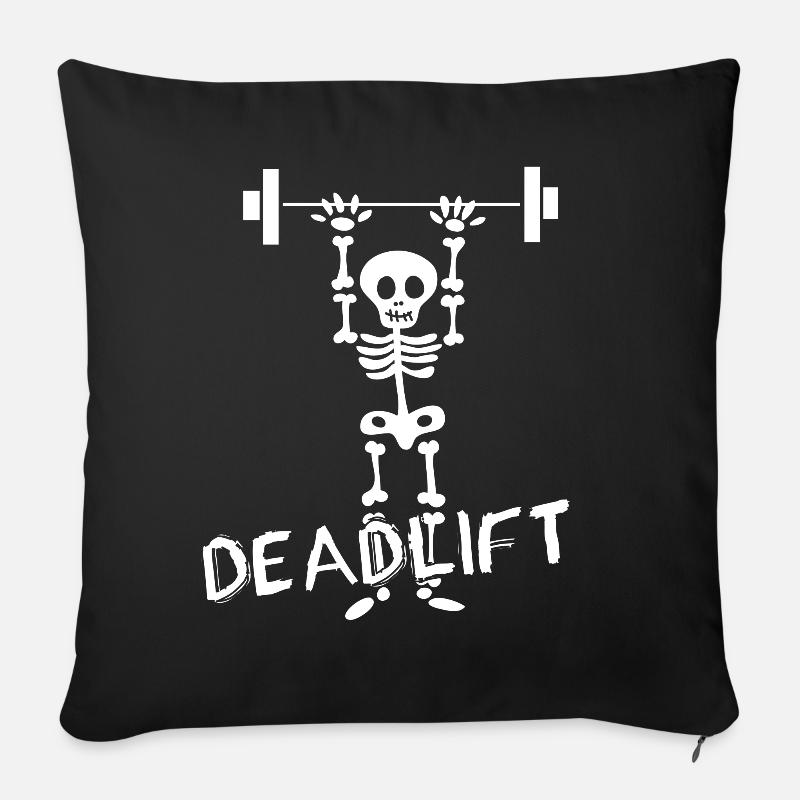 Deadlift - Sofa pillowcase 17,3'' x 17,3'' (45 x 45 cm) - black