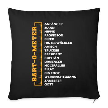 Bart O Meter - Sofa pillowcase 17,3'' x 17,3'' (45 x 45 cm) - black - Front