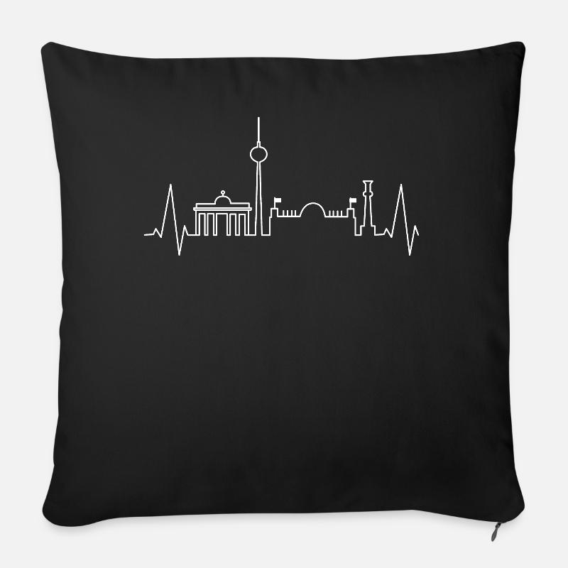 Berlin - Sofakissenbezug 45 x 45 cm - Schwarz