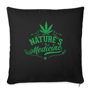 Marihuana - Sofakissenbezug 45 x 45 cm - Schwarz - Vorne
