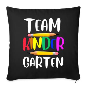 Team Kindergarten - Sofakissenbezug 45 x 45 cm - Schwarz - Vorne