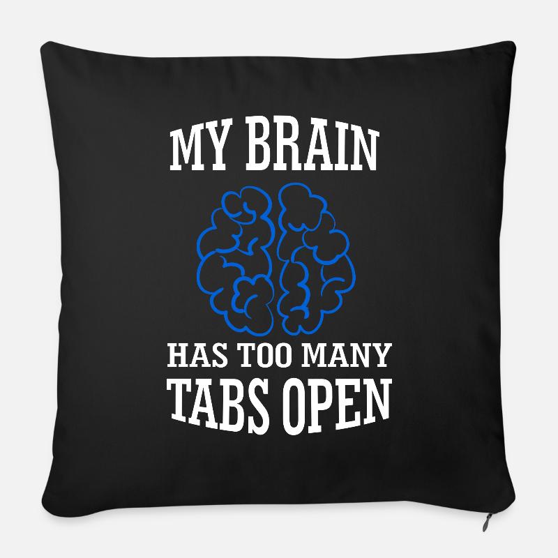 Internet Tabs - Sofakissenbezug 45 x 45 cm - Schwarz