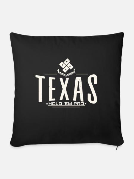 Texas Hold'Em - Sofakissenbezug 45 x 45 cm - Schwarz