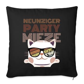 90er Party Mieze 90er Jahre Outfit Motto Party - Sofakissenbezug 45 x 45 cm - Schwarz - Vorne