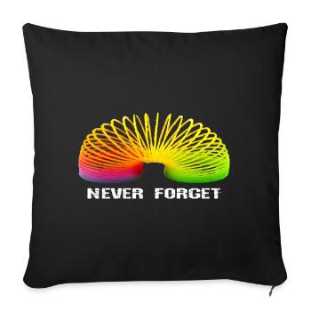 Rainbow Spiral 90s - Sofa pillowcase 17,3'' x 17,3'' (45 x 45 cm) - black - Front