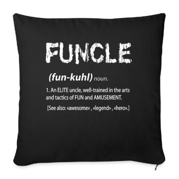 Oncle - Housse de coussin décorative 45 x 45 cm - noir - Devant