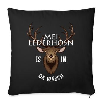 Mei Lederhosn Lederhose Bayern - Sofakissenbezug 45 x 45 cm - Schwarz - Vorne