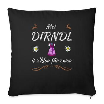Enceinte costume Mon Dirndl est trop petit pour deux - Housse de coussin décorative 45 x 45 cm - noir - Devant