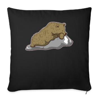 Brown Bear Bear Animal Zoo Animal Park Jungle Gift - Sofa pillowcase 17,3'' x 17,3'' (45 x 45 cm) - black - Front