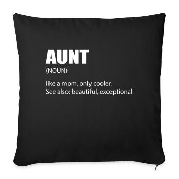 Aunt - Sofa pillowcase 17,3'' x 17,3'' (45 x 45 cm) - black - Front