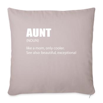 Tante - Housse de coussin décorative 45 x 45 cm - taupe clair - Devant