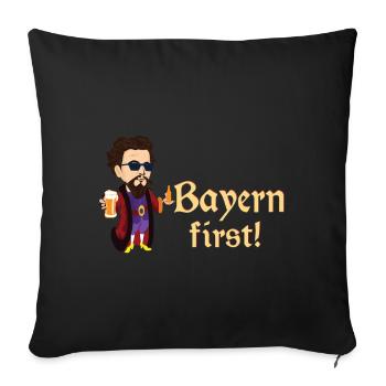 Bavière First King Ludwig - Housse de coussin décorative 45 x 45 cm - noir - Devant