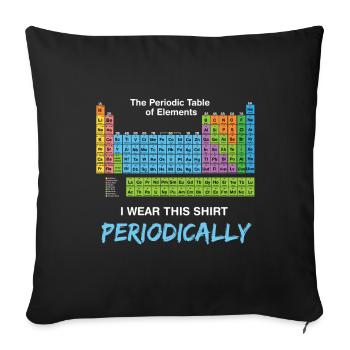 Periodic table - Sofa pillowcase 17,3'' x 17,3'' (45 x 45 cm) - black - Front