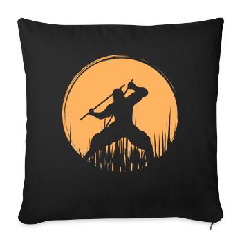 Ninja - Sofakissenbezug 45 x 45 cm - Schwarz - Vorne