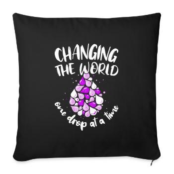 Huiles essentielles Essential Oils : Changing the World - Housse de coussin décorative 45 x 45 cm - noir - Devant