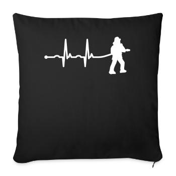 Fire hose - Sofa pillowcase 17,3'' x 17,3'' (45 x 45 cm) - black - Front