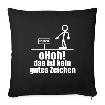 Funny saying Bad sign Gift - Sofa pillowcase 17,3'' x 17,3'' (45 x 45 cm) - black - Front
