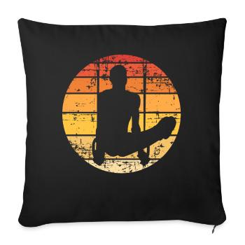 gymnaste - Housse de coussin décorative 45 x 45 cm - noir - Devant