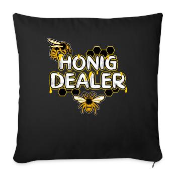 Honig Dealer Imker - Sofakissenbezug 45 x 45 cm - Schwarz - Vorne