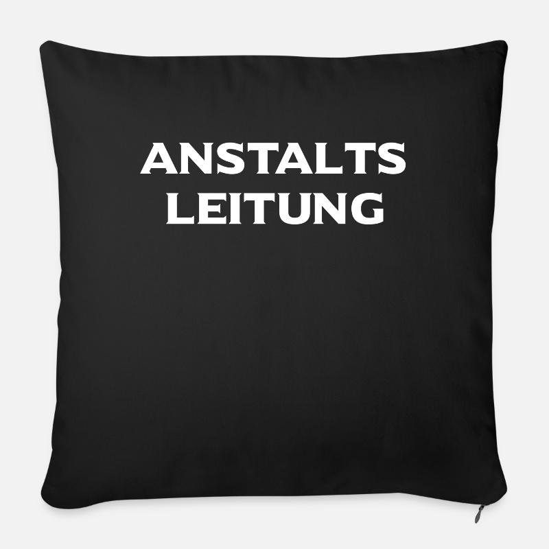 Anstaltsleitung - Sofakissenbezug 45 x 45 cm - Schwarz