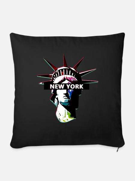 Freiheitsstatue New York - Sofakissenbezug 45 x 45 cm - Schwarz