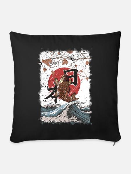 Japan - Sofakissenbezug 45 x 45 cm - Schwarz