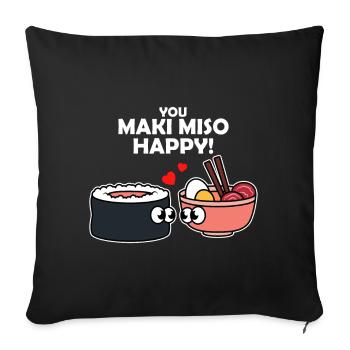 miso - Sofa pillowcase 17,3'' x 17,3'' (45 x 45 cm) - black - Front