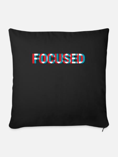 Fokus 3D - Sofakissenbezug 45 x 45 cm - Schwarz