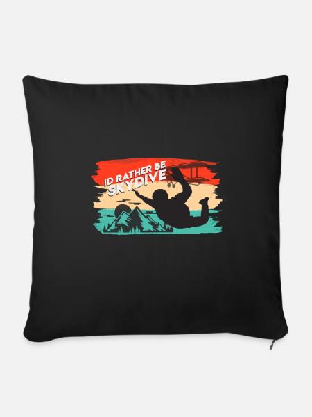Skydive - Sofakissenbezug 45 x 45 cm - Schwarz