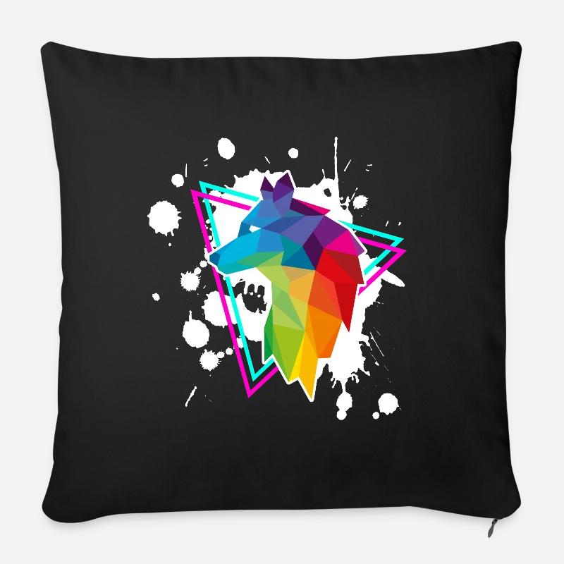Wolf - Sofakissenbezug 45 x 45 cm - Schwarz