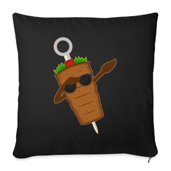 Doner Kebab - Housse de coussin décorative 45 x 45 cm - noir - Devant