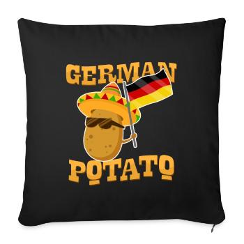 German potato - Sofa pillowcase 17,3'' x 17,3'' (45 x 45 cm) - black - Front