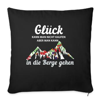 Glück Kann Man Nicht Kaufen - Sofakissenbezug 45 x 45 cm - Schwarz - Vorne