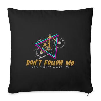 E bike - Sofa pillowcase 17,3'' x 17,3'' (45 x 45 cm) - black - Front