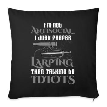 Live Action Role Playing - Sofa pillowcase 17,3'' x 17,3'' (45 x 45 cm) - black - Front
