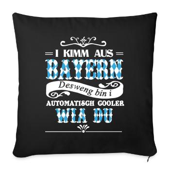 Je Kimm de Bavière - Housse de coussin décorative 45 x 45 cm - noir - Devant