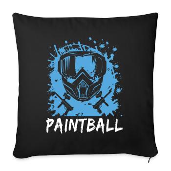 Paintball - Sofa pillowcase 17,3'' x 17,3'' (45 x 45 cm) - black - Front
