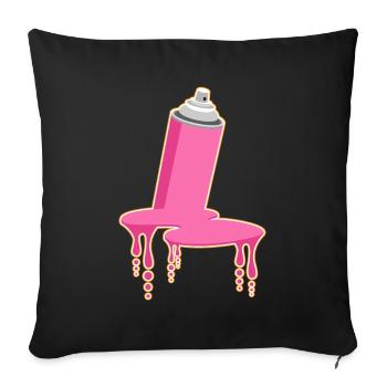 Bombe aérosol - Housse de coussin décorative 45 x 45 cm - noir - Devant