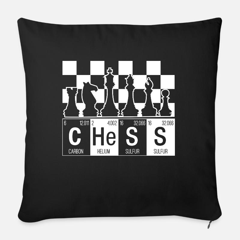 Schach - Sofakissenbezug 45 x 45 cm - Schwarz