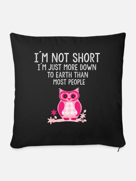 I'm Not Short - Sofakissenbezug 45 x 45 cm - Schwarz