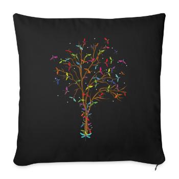 Libellule - Housse de coussin décorative 45 x 45 cm - noir - Devant