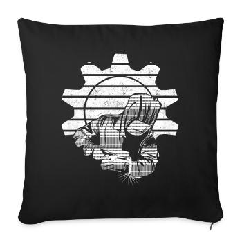 welding - Sofa pillowcase 17,3'' x 17,3'' (45 x 45 cm) - black - Front