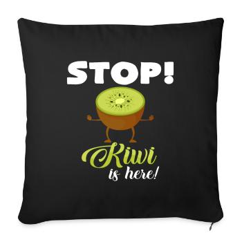 kiwi - Housse de coussin décorative 45 x 45 cm - noir - Devant