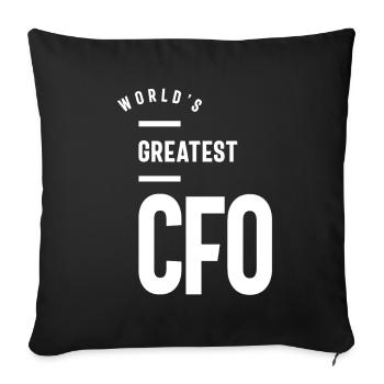 Der größte Finanzvorstand der Welt, Gift Chief Financial - Sofakissenbezug 45 x 45 cm - Schwarz - Vorne